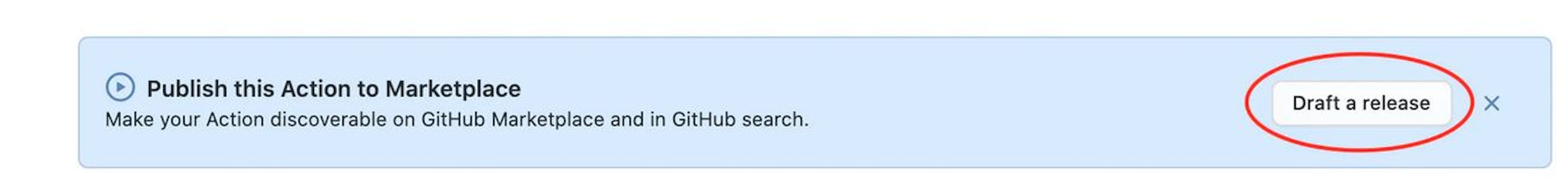 Github - Draft a Release banner