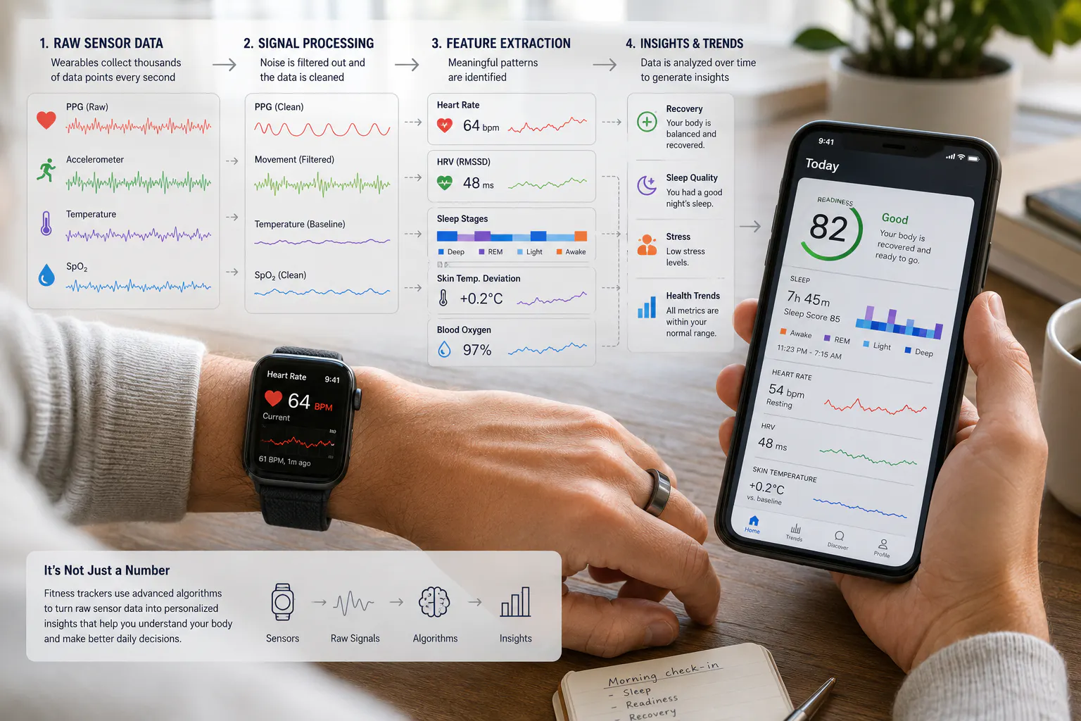 How Fitness Trackers Turn Raw Data Into Insights