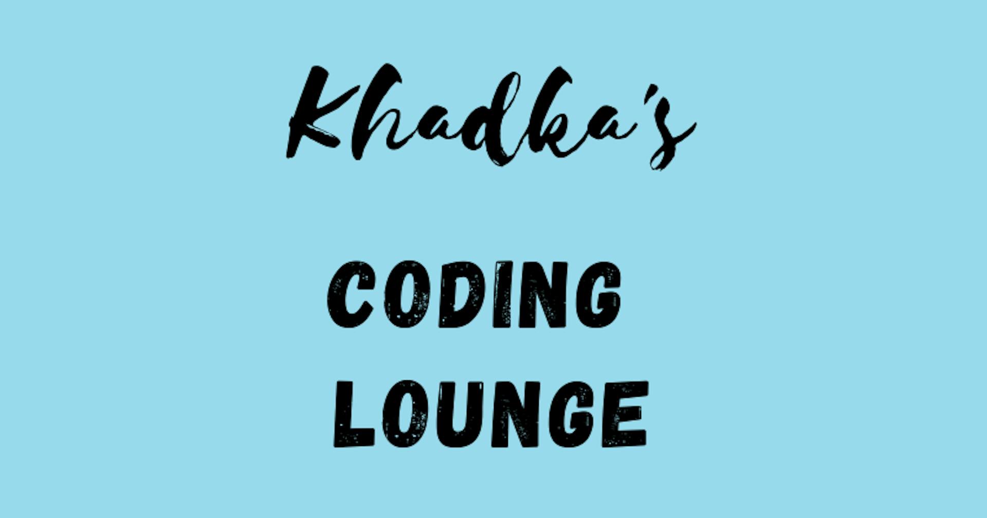 Blog From Khadka's Coding Lounge