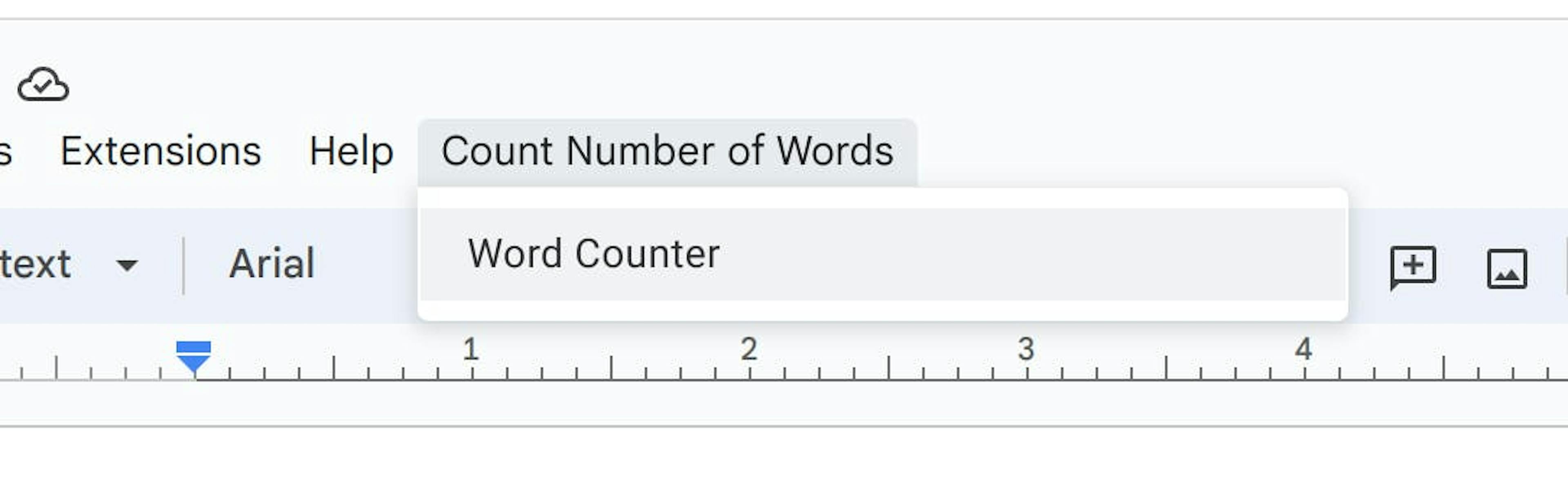 Menu Word Counter