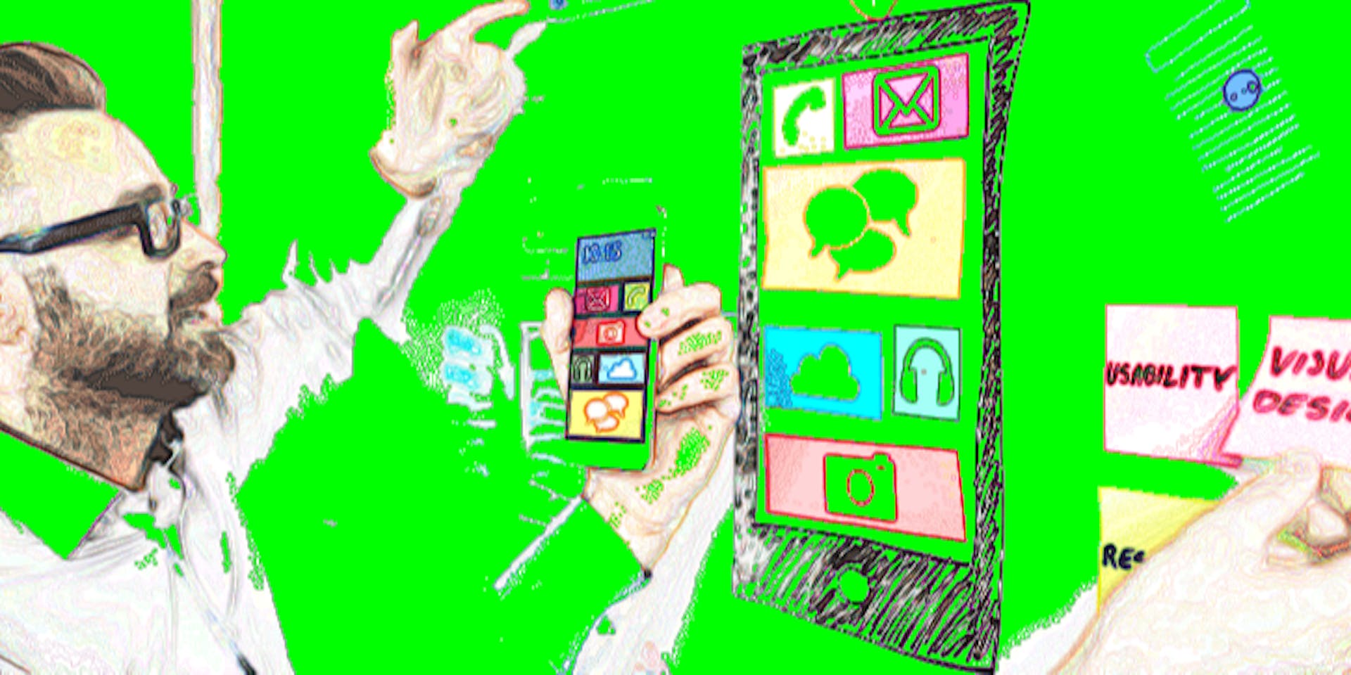 featured image - 7 Color Pattern Trends in Mobile App Design