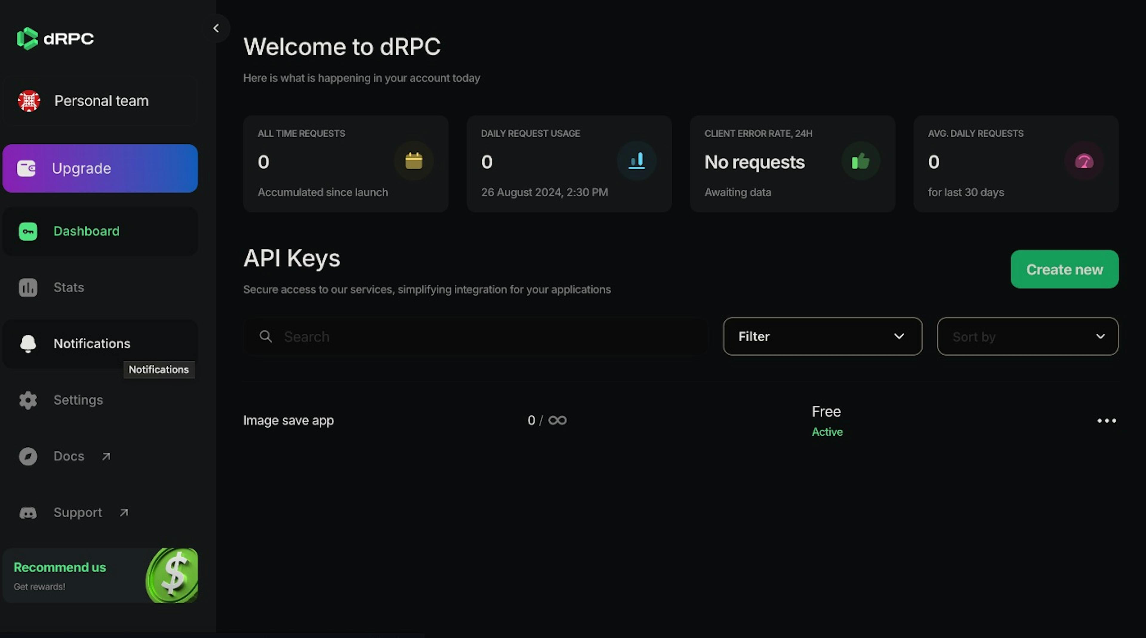 dRPC Dashboard