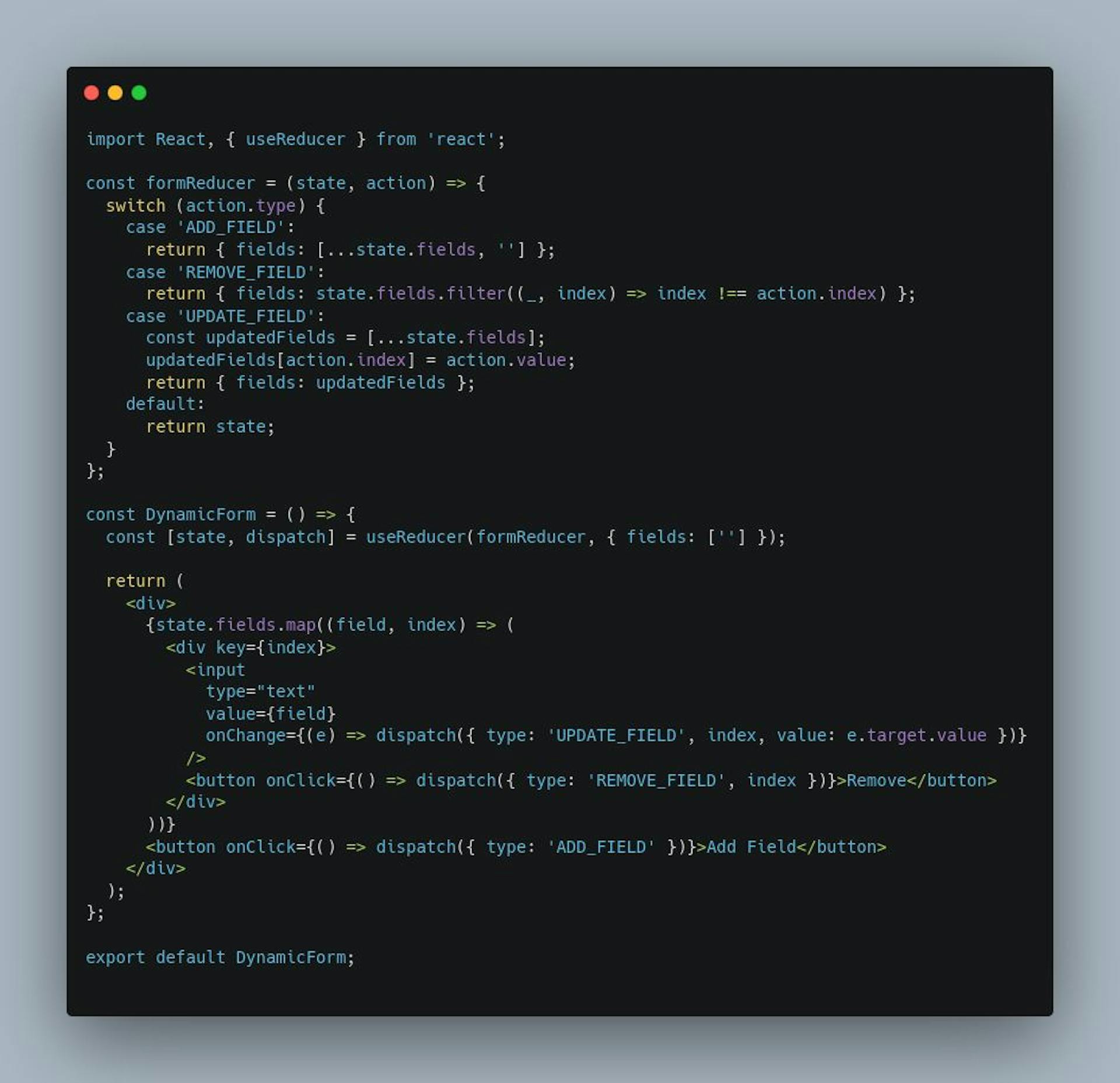 DynamicForm component