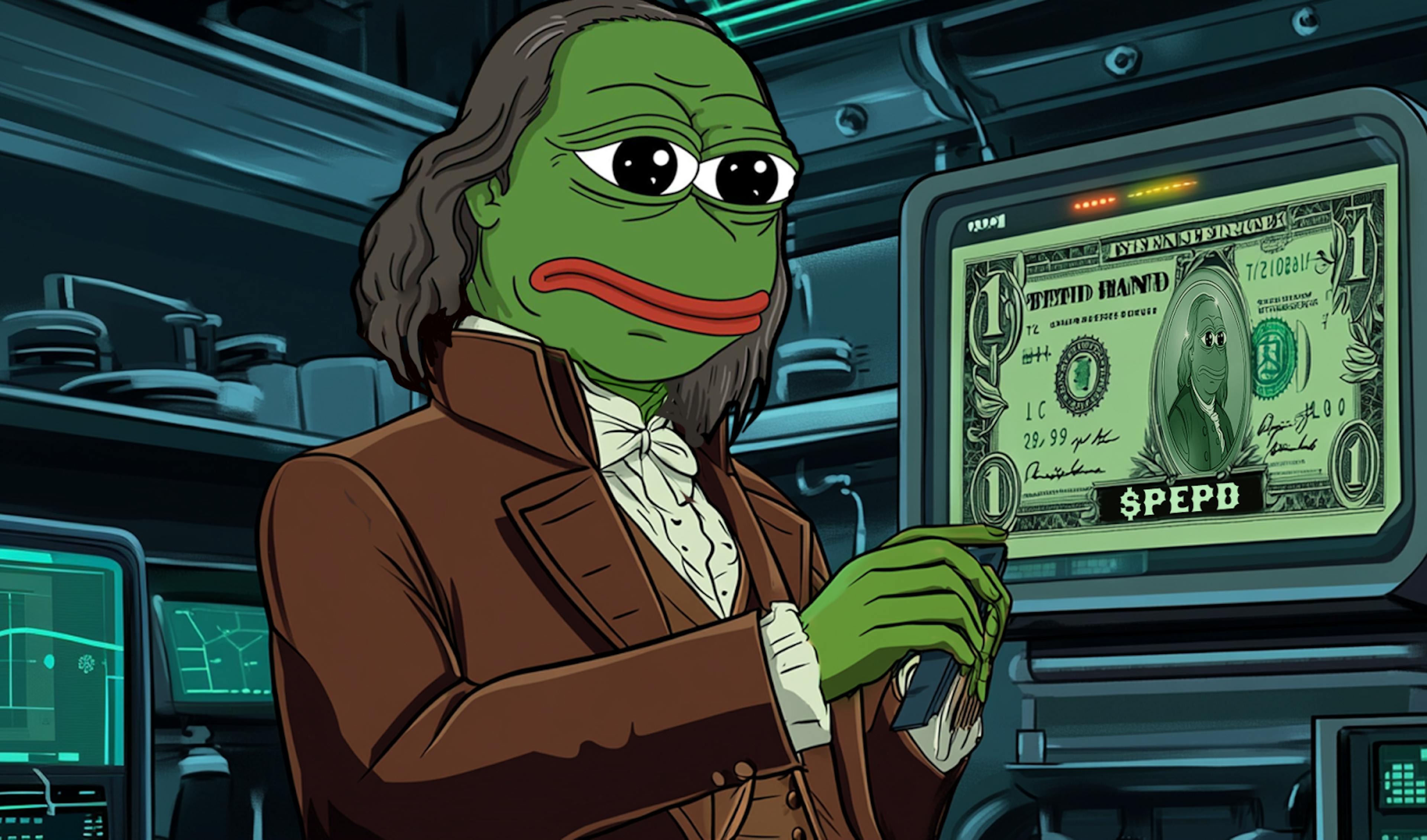 featured image - Meme Token Momentum Slows as New Pepe Dollar Gains Attention With Federal Reserve Parody