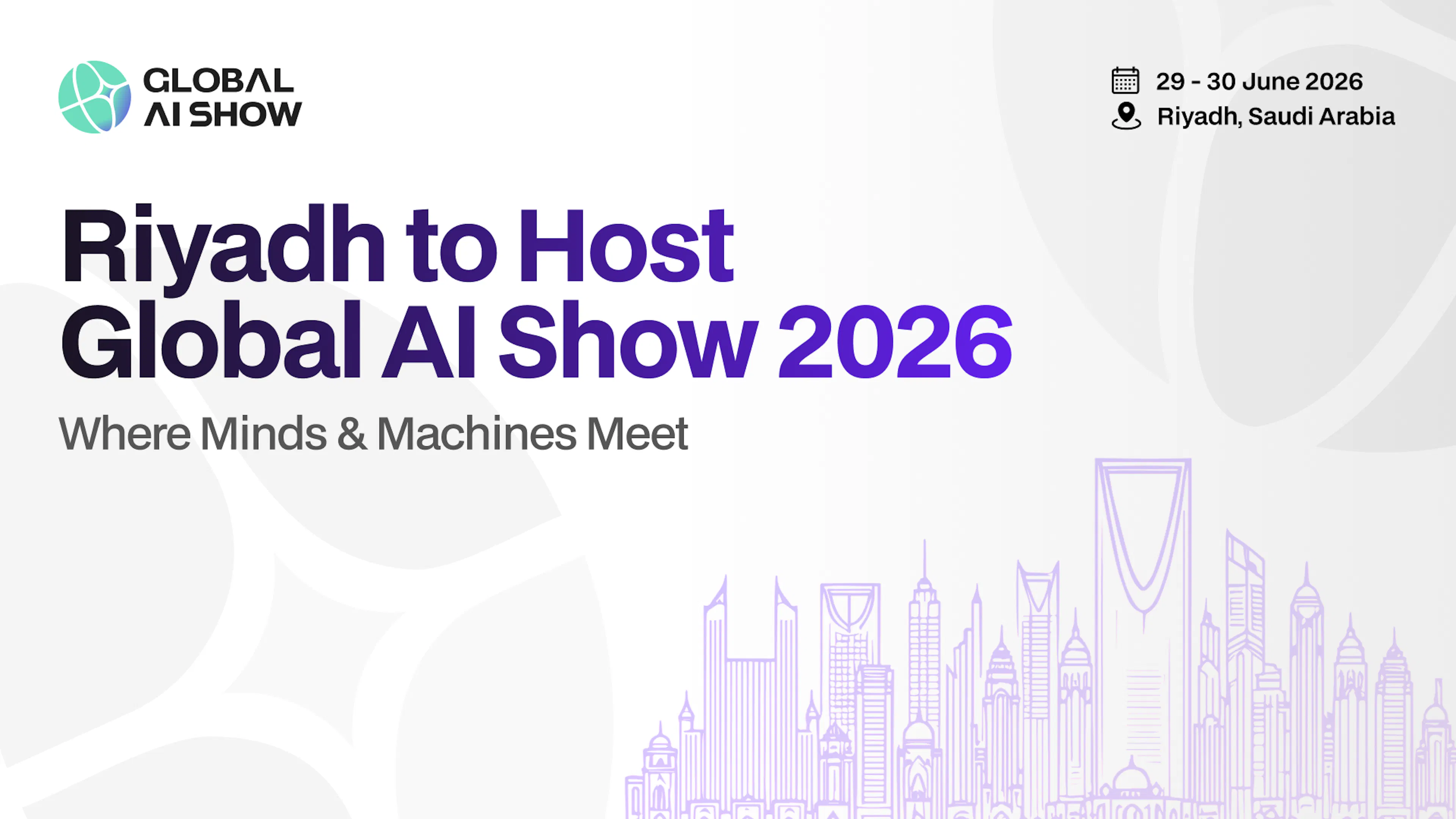 Event artwork for Riyadh to Host Global AI Show: Where Minds and Machines Meet