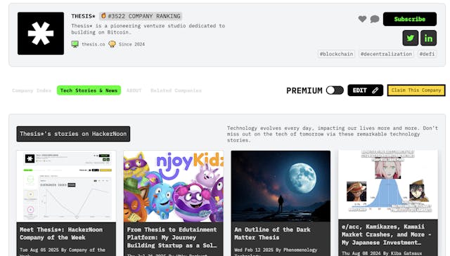 /meet-thesis-hackernoon-company-of-the-week feature image