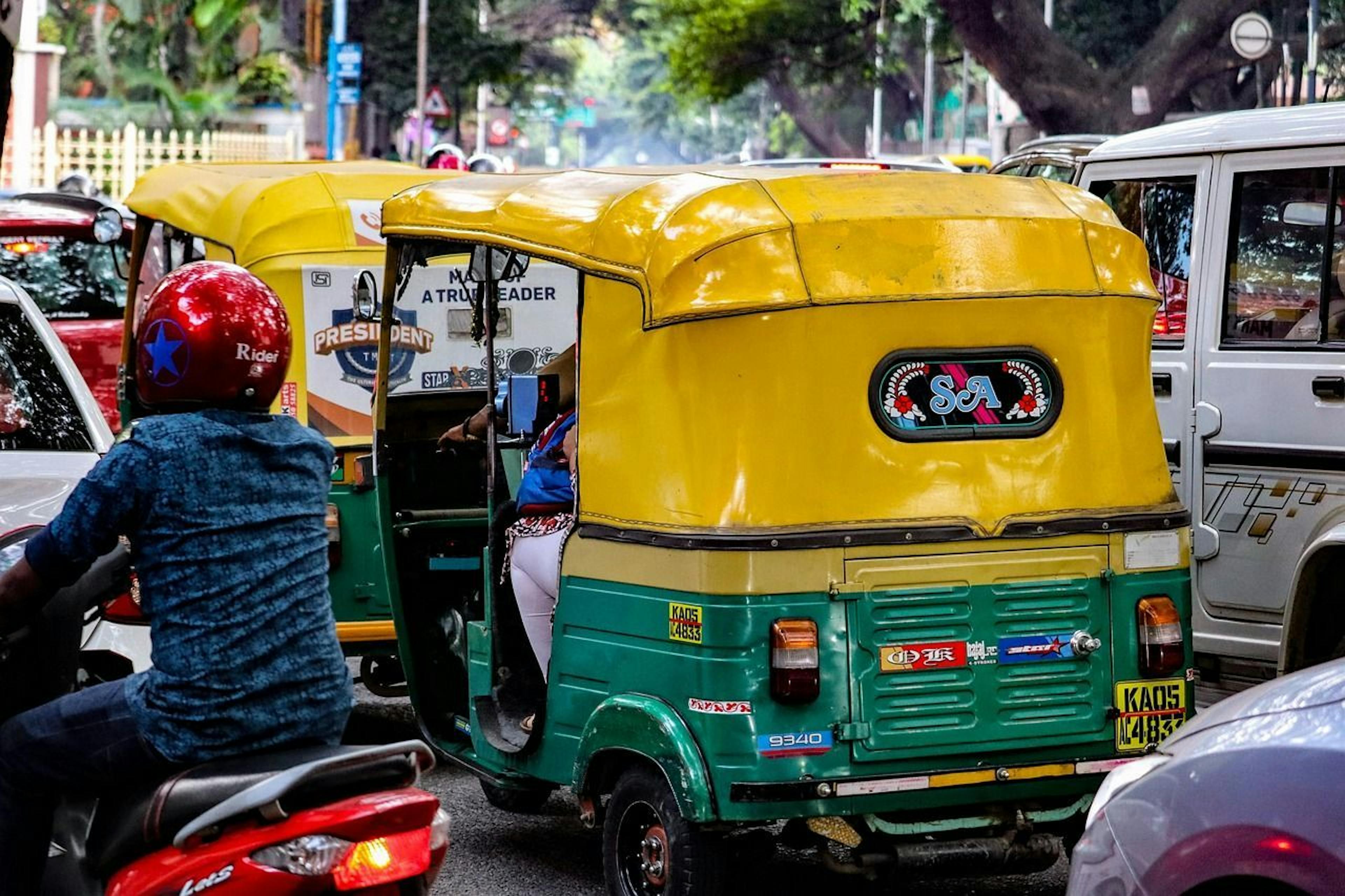 Ein Tuktuk unterwegs