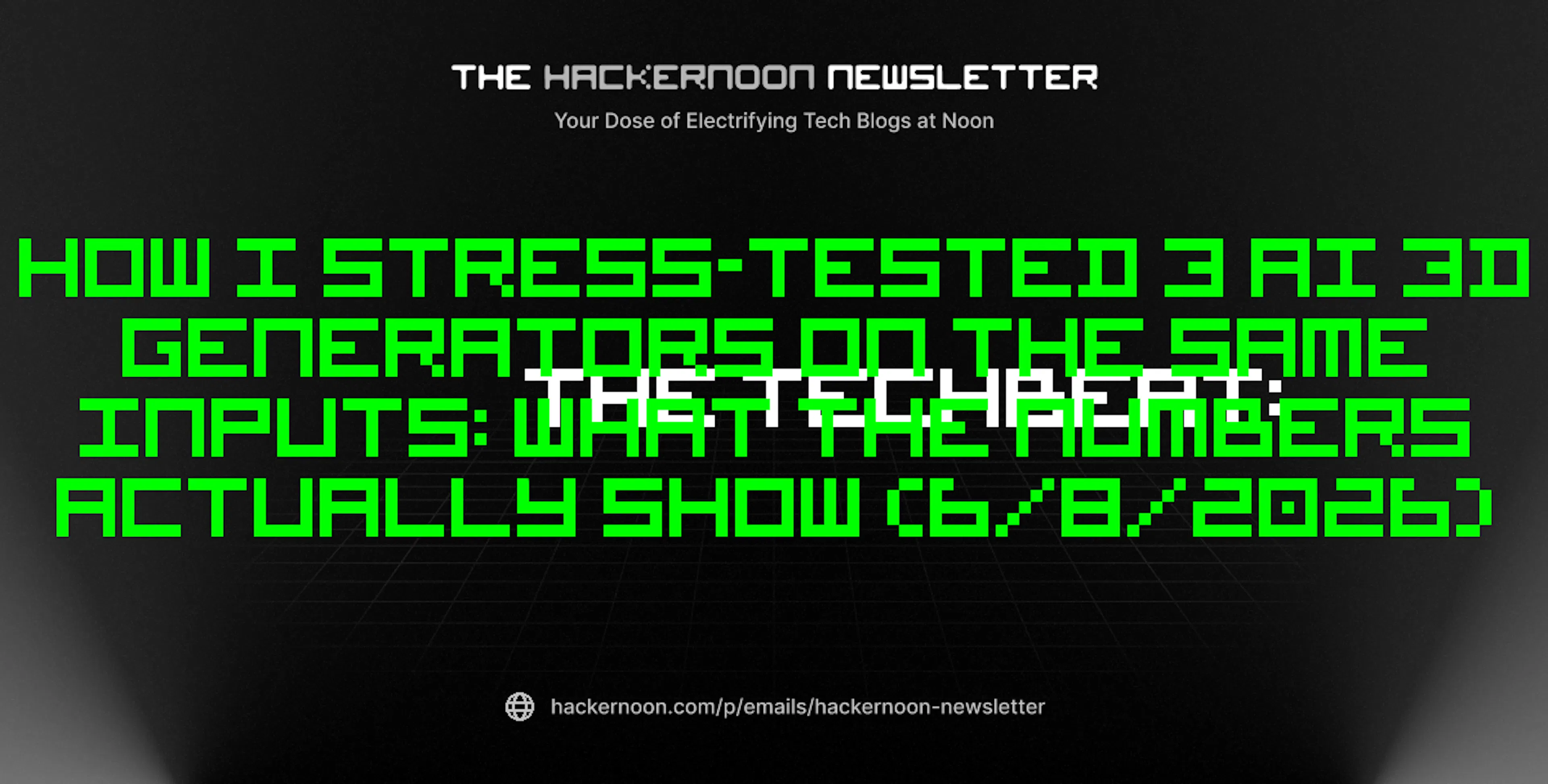 featured image - The TechBeat: How I Stress-Tested 3 AI 3D Generators on the Same Inputs: What the Numbers Actually Show (6/8/2026)