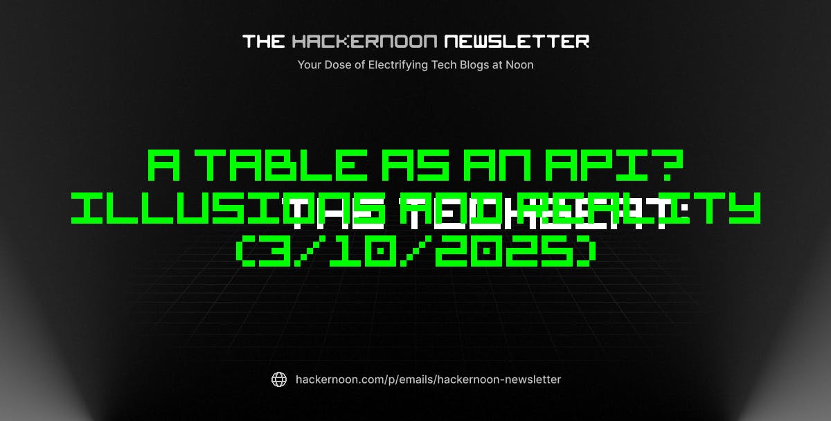 featured image - The TechBeat: A Table as an API? Illusions and Reality (3/10/2025)