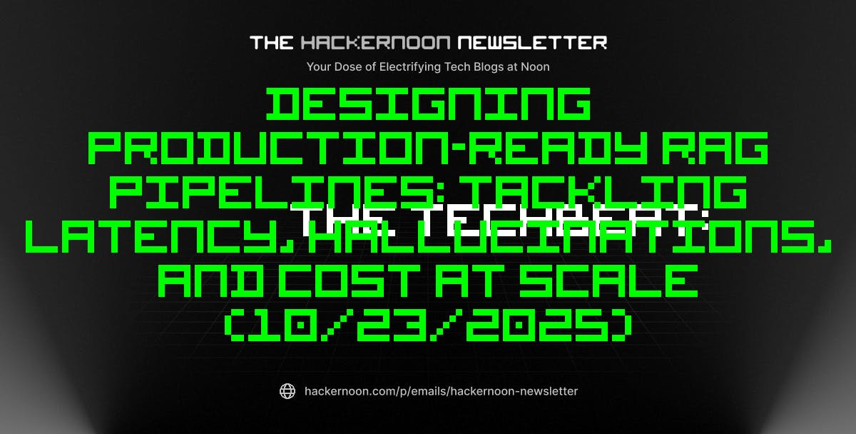 The TechBeat: Designing Production-Ready RAG Pipelines: Tackling Latency, Hallucinations, and Cost at Scale (10/23/2025) The TechBeat: Designing Production-Ready RAG Pipelines: Tackling Latency, Hallucinations, and Cost at Scale (10/23/2025)