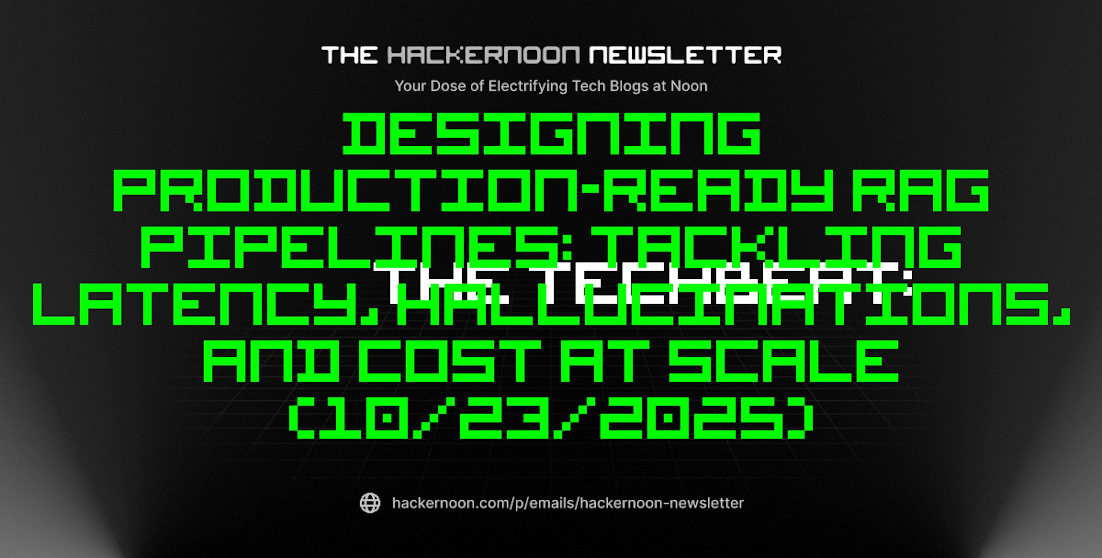 featured image - The TechBeat: Designing Production-Ready RAG Pipelines: Tackling Latency, Hallucinations, and Cost at Scale (10/23/2025)