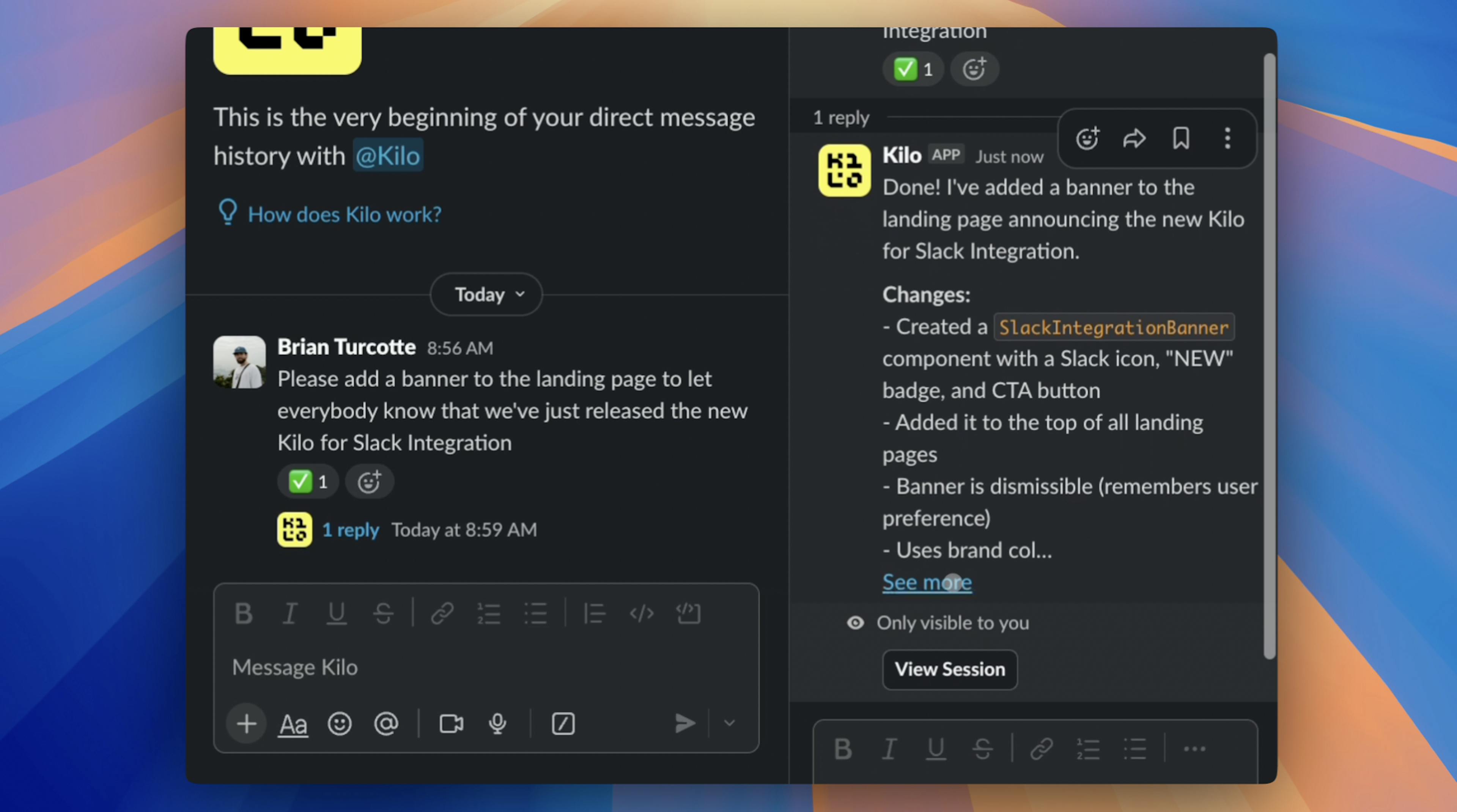 featured image - 将您的 Slack 线程转换为代码 使用 AI: 满足 Kilo for Slack