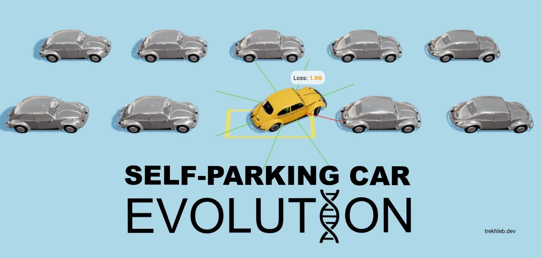featured image - How to Train Self-Parking Car Using Genetic Algorithm (<500 Lines of Code)