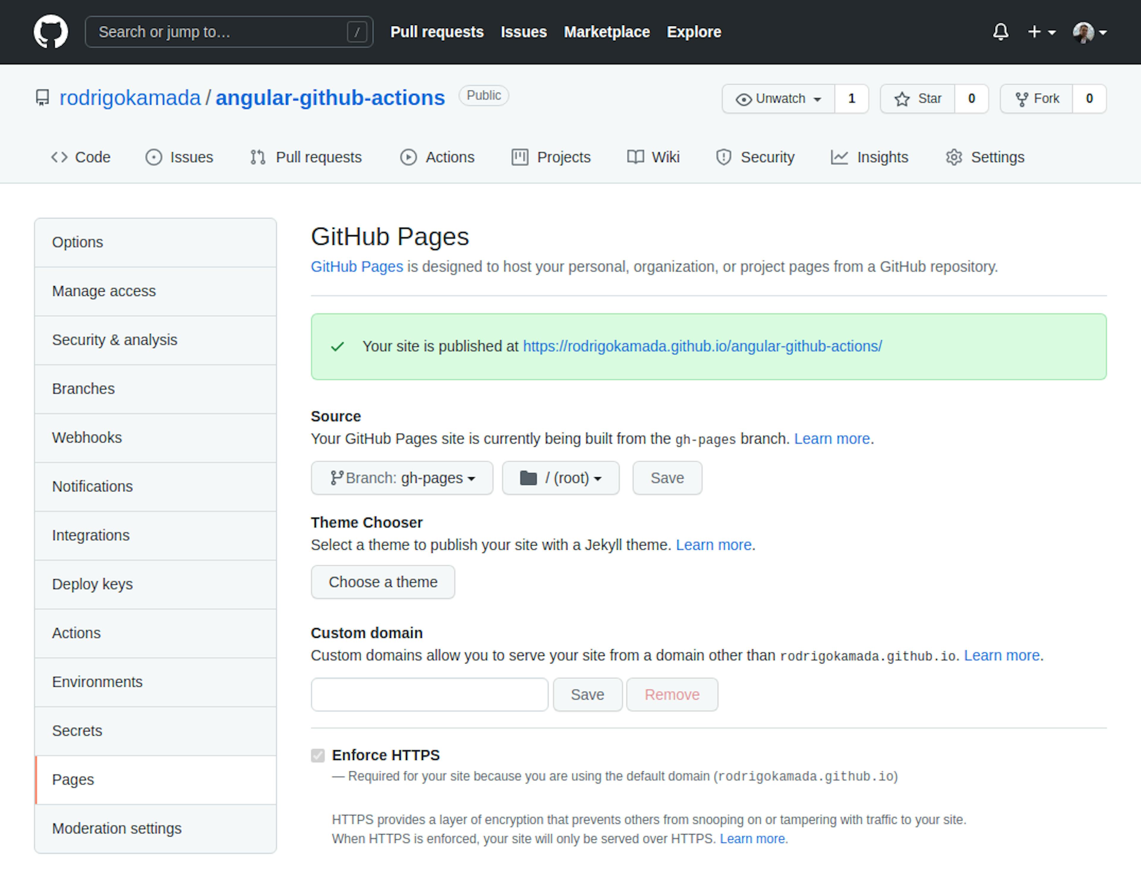 GitHub Pages - Pages