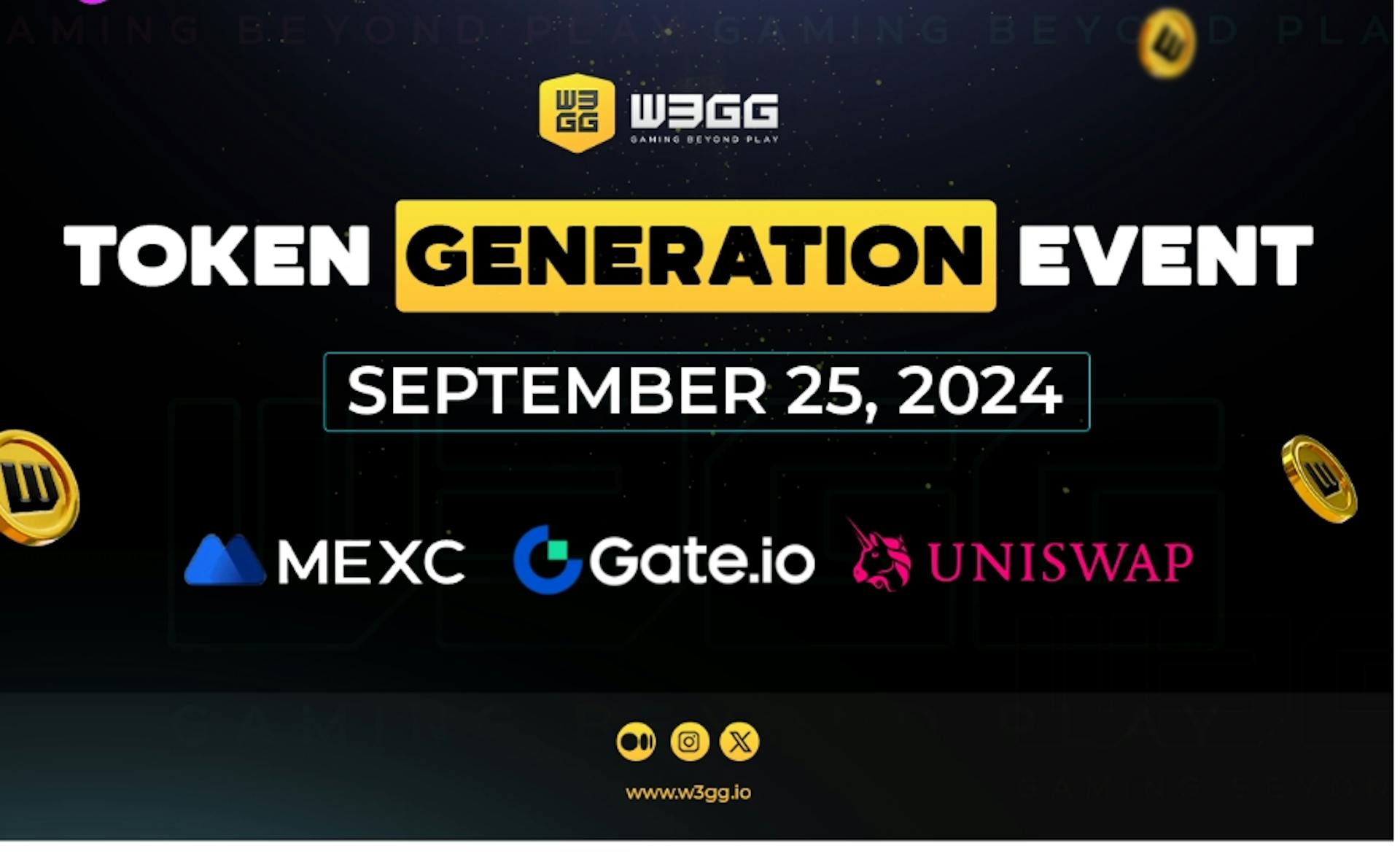 featured image - El token W3GG se incluirá en Gate.io, MEXC y Uniswap, liderando el futuro de los juegos Web3