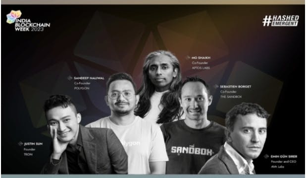 /sandeep-nailwal-mo-shaikh-dr-emin-and-justin-sun-to-speak-at-india-blockchain-week feature image