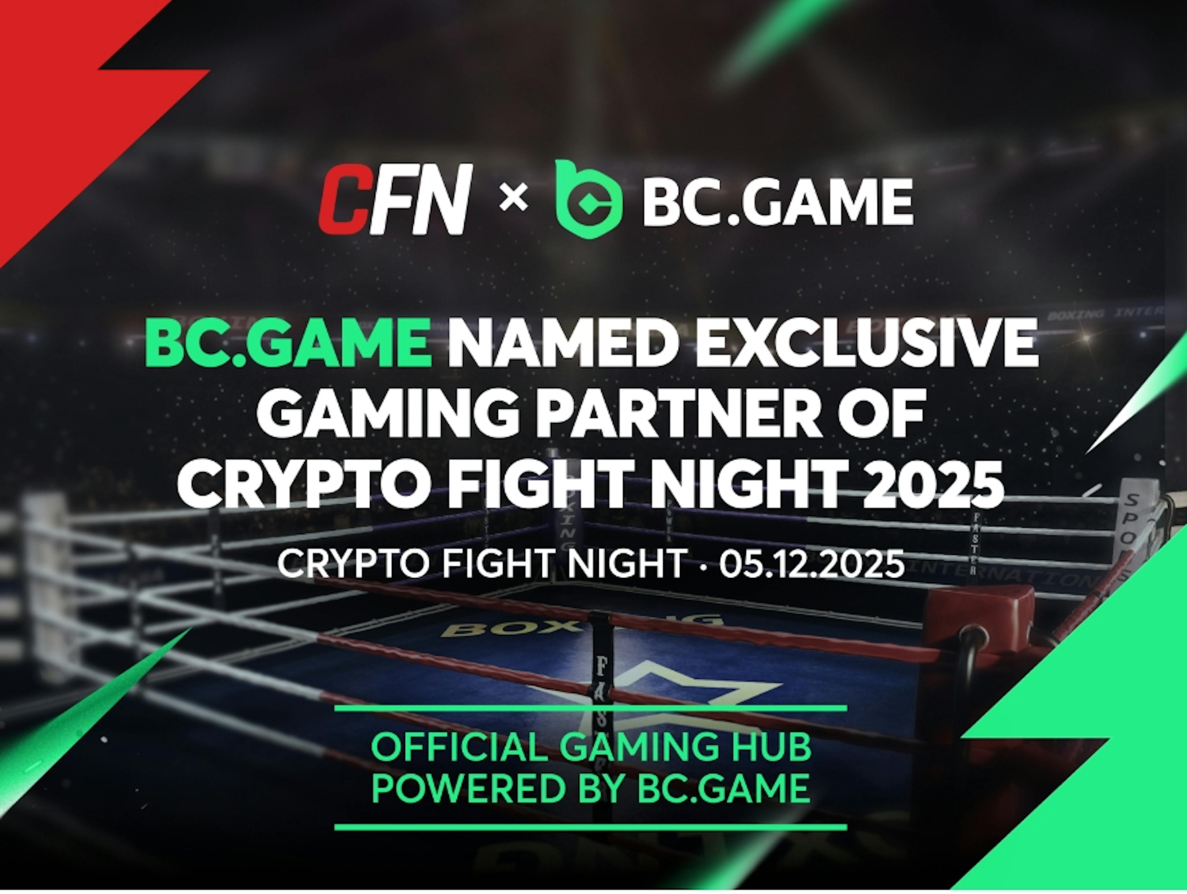 BC.GAME named Exclusive Gaming Partner of Crypto Fight Night 2025