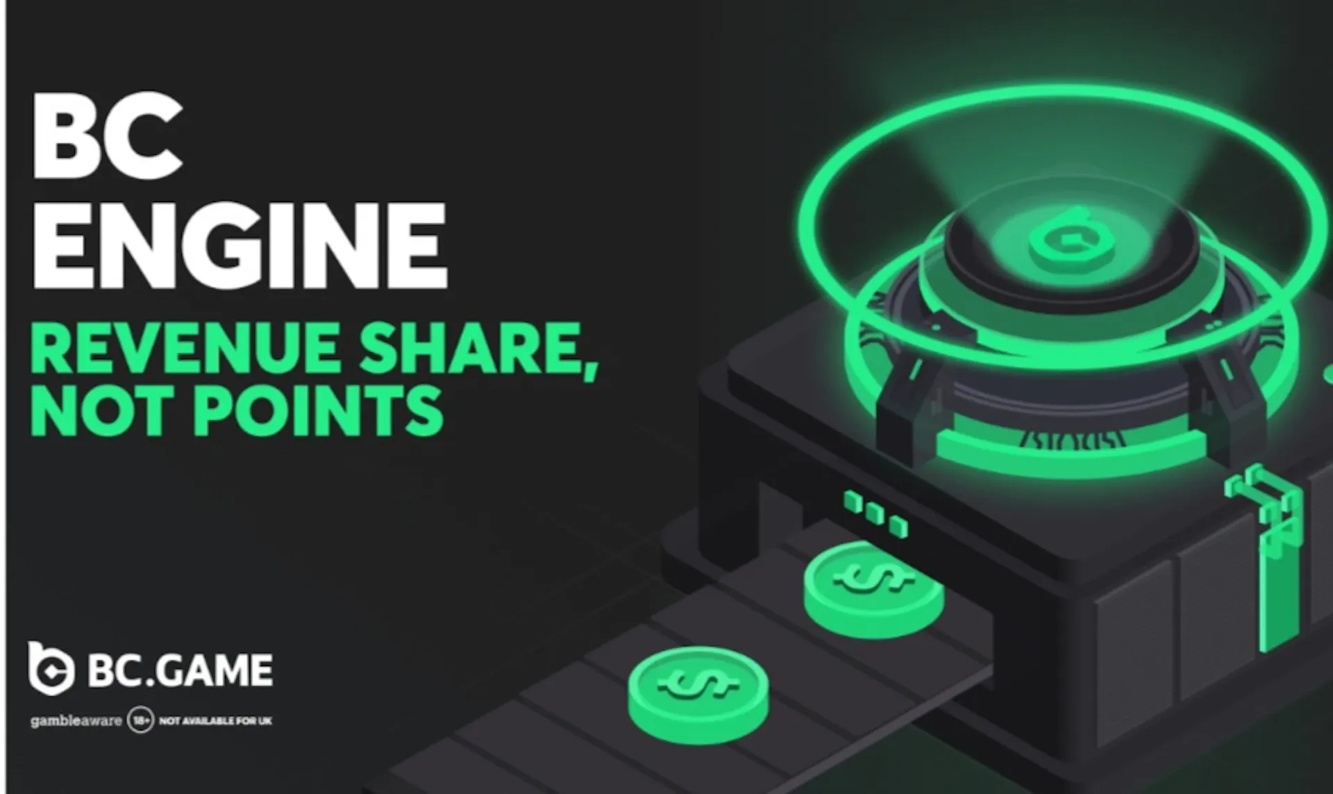 featured image - BC.GAME Launches BC Engine: Instant $BC, Auto-Staked 
and Paid Hourly in BCD

