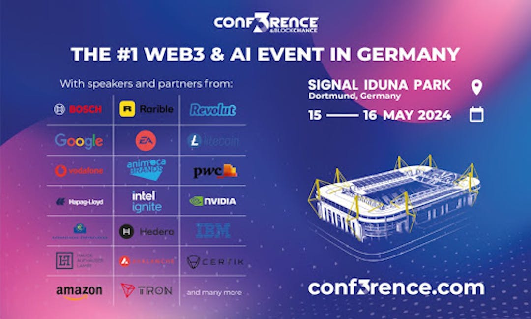 featured image - CONF3RENCE 2024 독일의 Web3 플래그십 이벤트가 곧 다가옵니다.