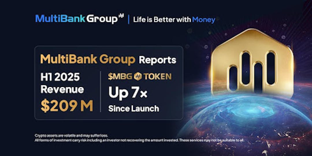 featured image - MultiBank Group Delivers Record H1 Results With $209M Revenue And MBG Token Driving 7X Returns Since