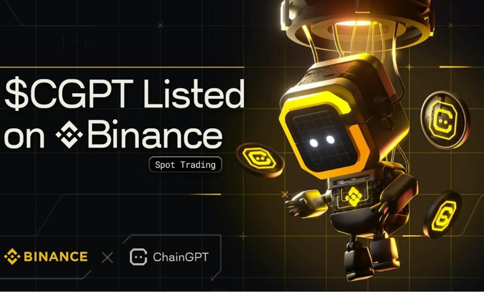 featured image - Binance Lists ChainGPT (CGPT): Unlocking a New Era For AI-Powered Blockchain Solutions