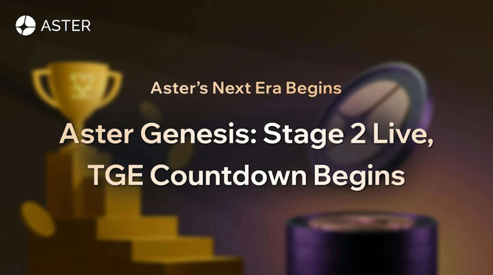 featured image - Aster’s Next Era Begins: Airdrop Points Stage 2 Live, TGE Countdown Begins