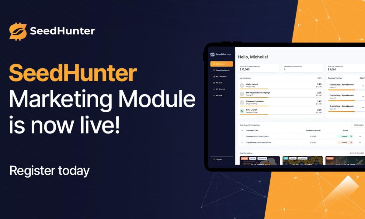 featured image - SeedHunter Marketing Module Is live - Web3 Influencer Campaigns With Payment In Stable Coins