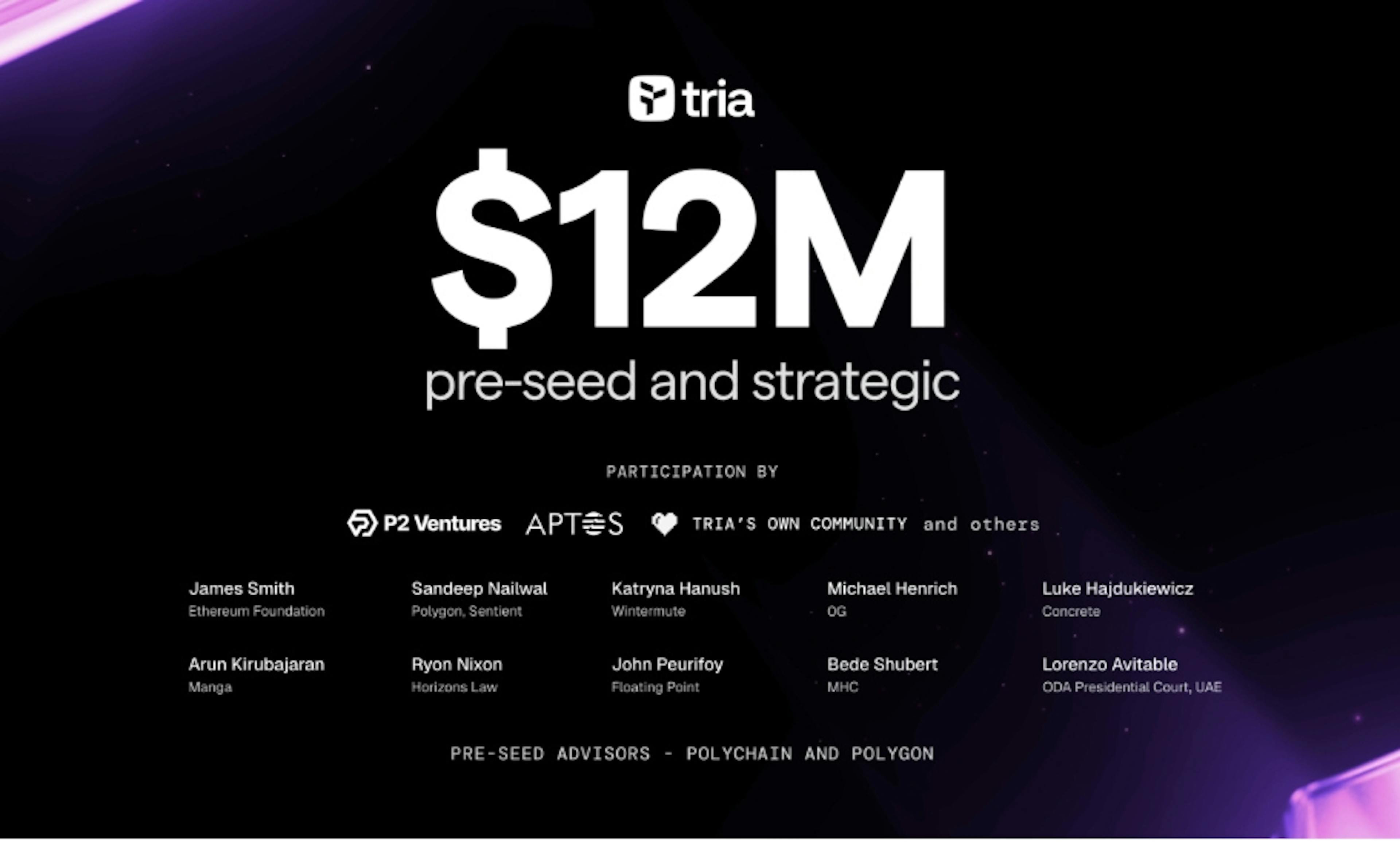 Tria Raises $12M To Lead self-Custodial Neobank & Payments infrastructure For Humans And AI