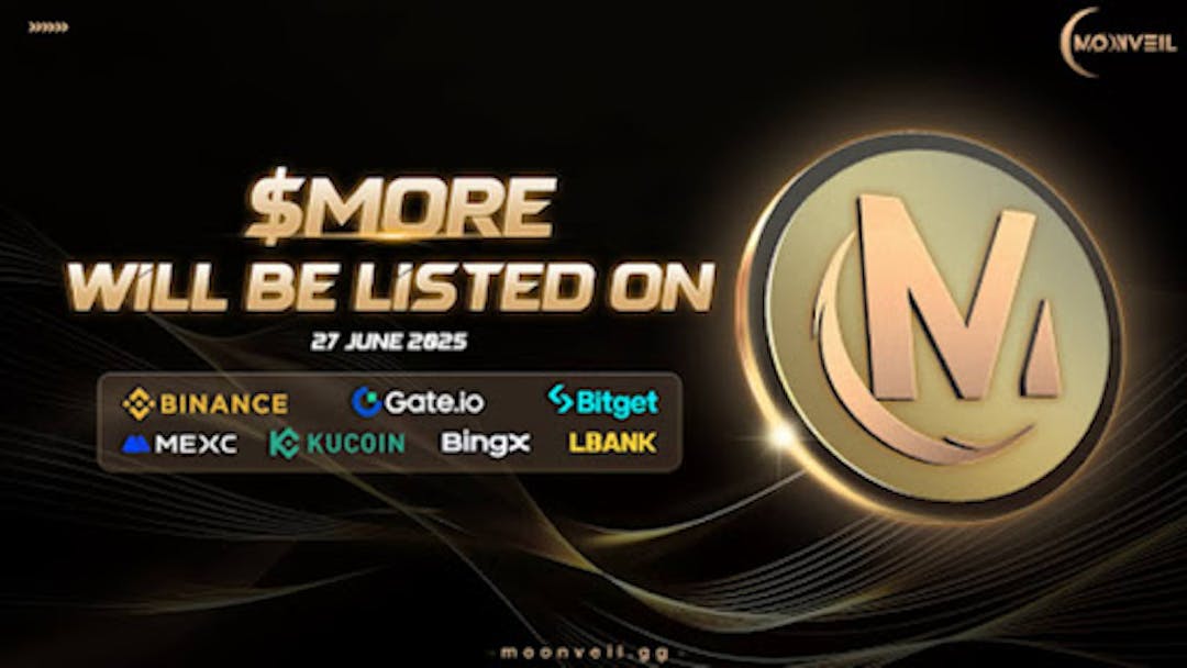 featured image - Moonveil Confirms $MORE Token Generation Event On June 27 With Multiple CEX Listings
