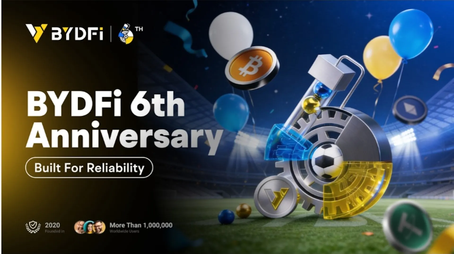 featured image - BYDFi Marks 6th Anniversary with Month-Long Celebration, Built for Reliability