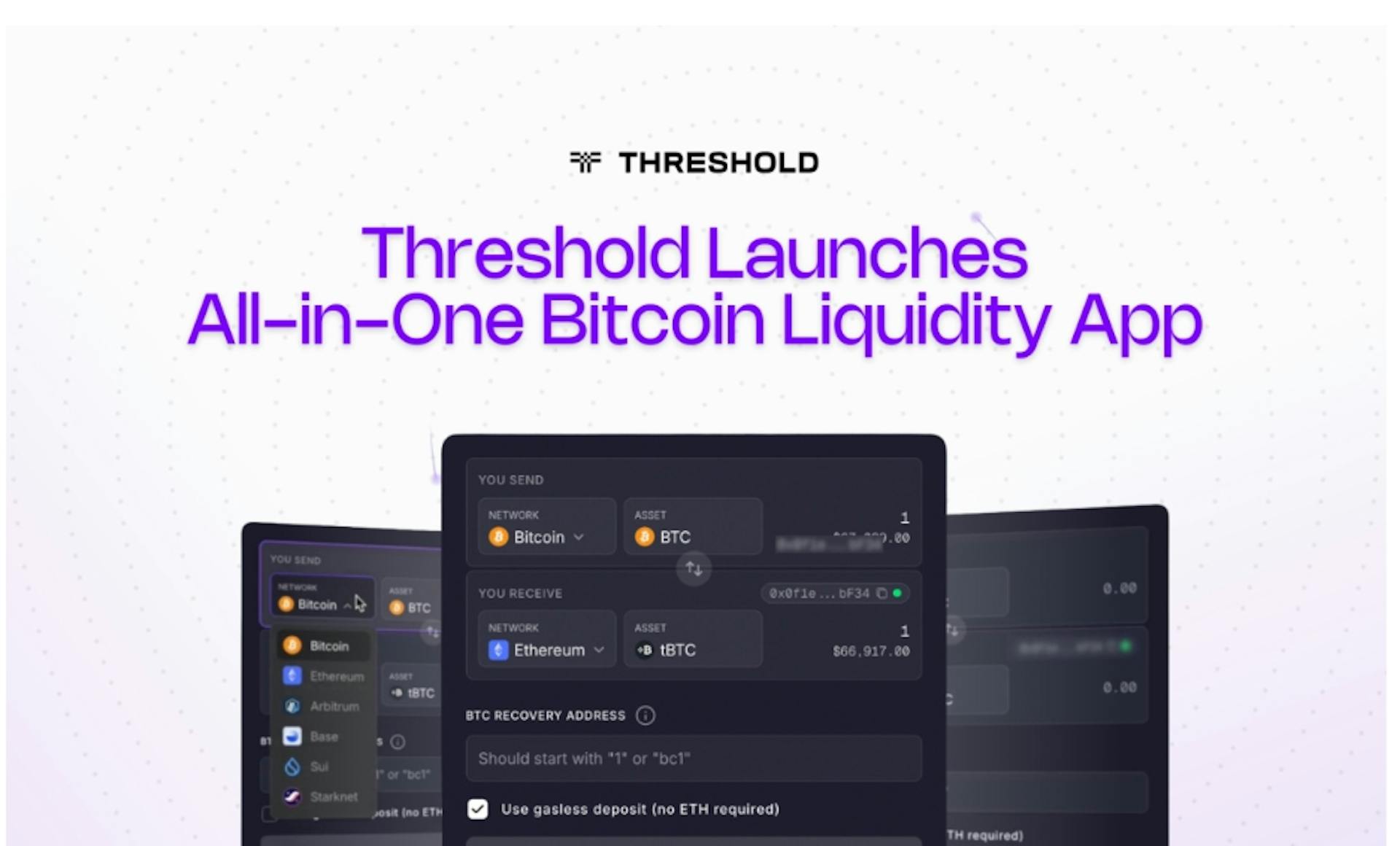 featured image - Threshold Launches All-in-One Bitcoin Liquidity App