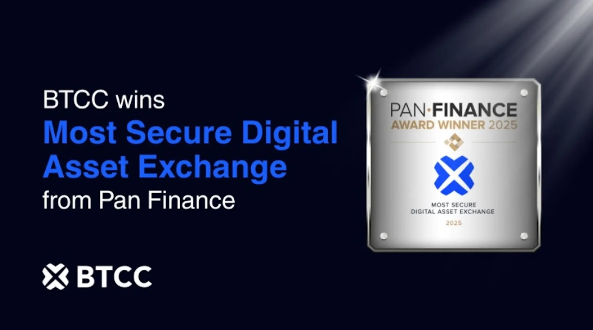 featured image - BTCC Wins Most Secure Digital Asset Exchange by Pan Finance, Marking 15 Years of 0 Security Breaches