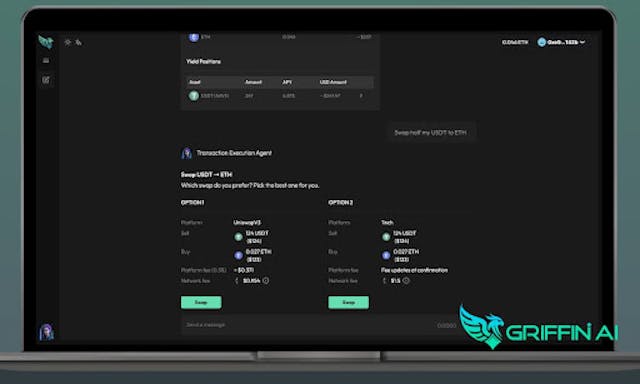 /griffin-ai-launches-tea-turbo-turning-prompts-to-defi-transactions-with-1inch-and-uniswap-liquidity feature image