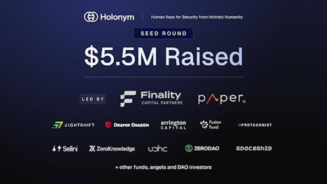 featured image - Holonym Foundation Raises $5.5 Million To Provide Global Digital Personhood With Human Keys