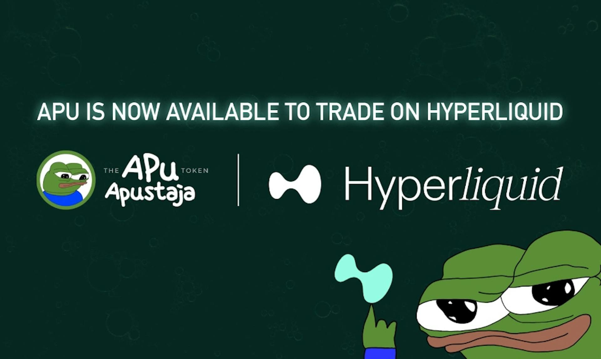 featured image - Apu Is Now Live For Trading On Hyperliquid