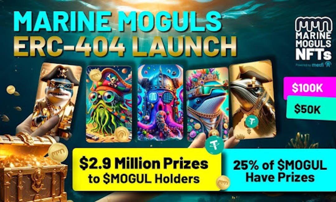 featured image - Marine Moguls ERC-404 Launch With $2.9 Million In Prizes For Token Holders