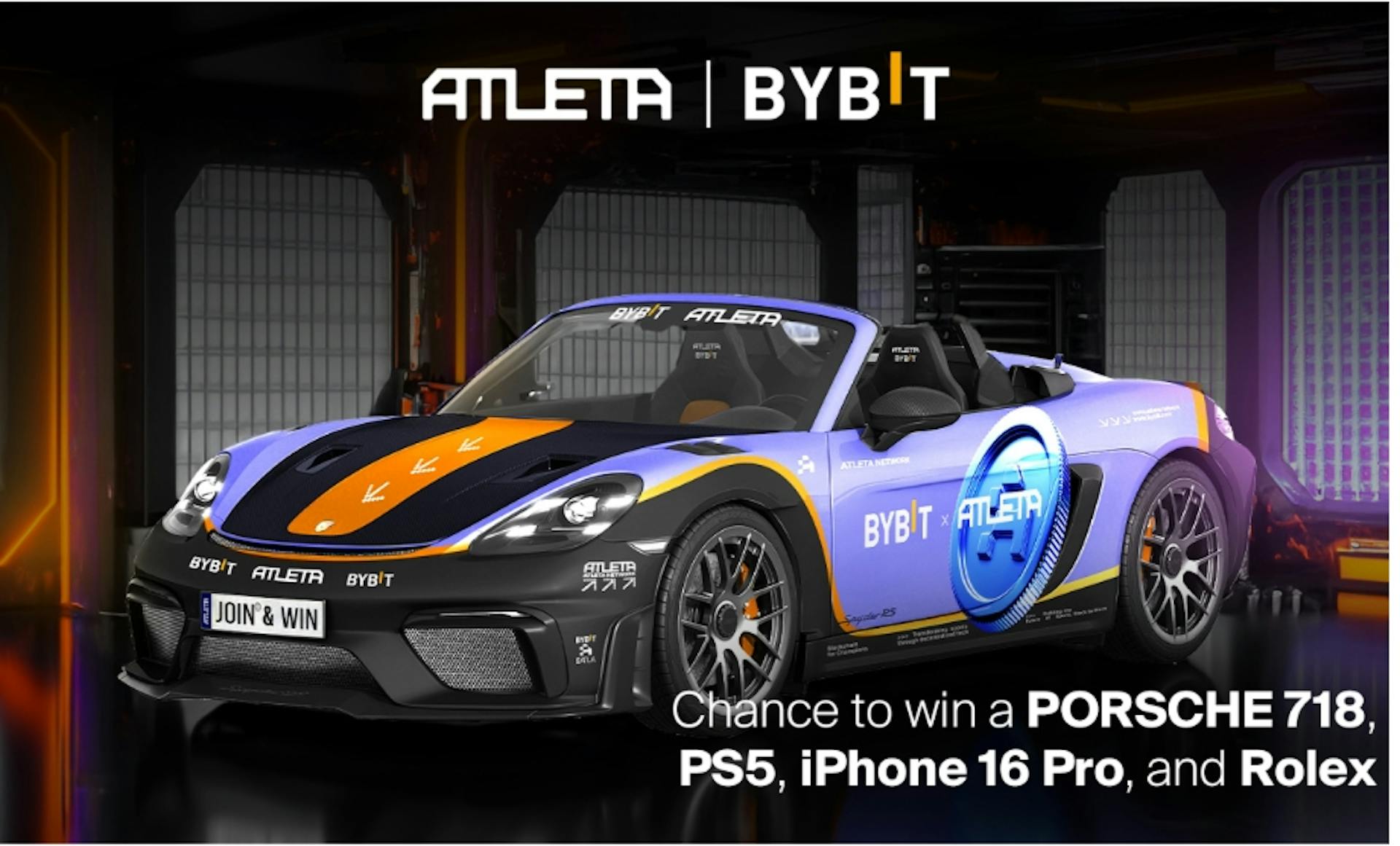 featured image - ATLETA và Bybit tạo nên mối quan hệ đối tác mạnh mẽ: Cơ hội trúng thưởng Porsche, Rolex hoặc iPhone thật