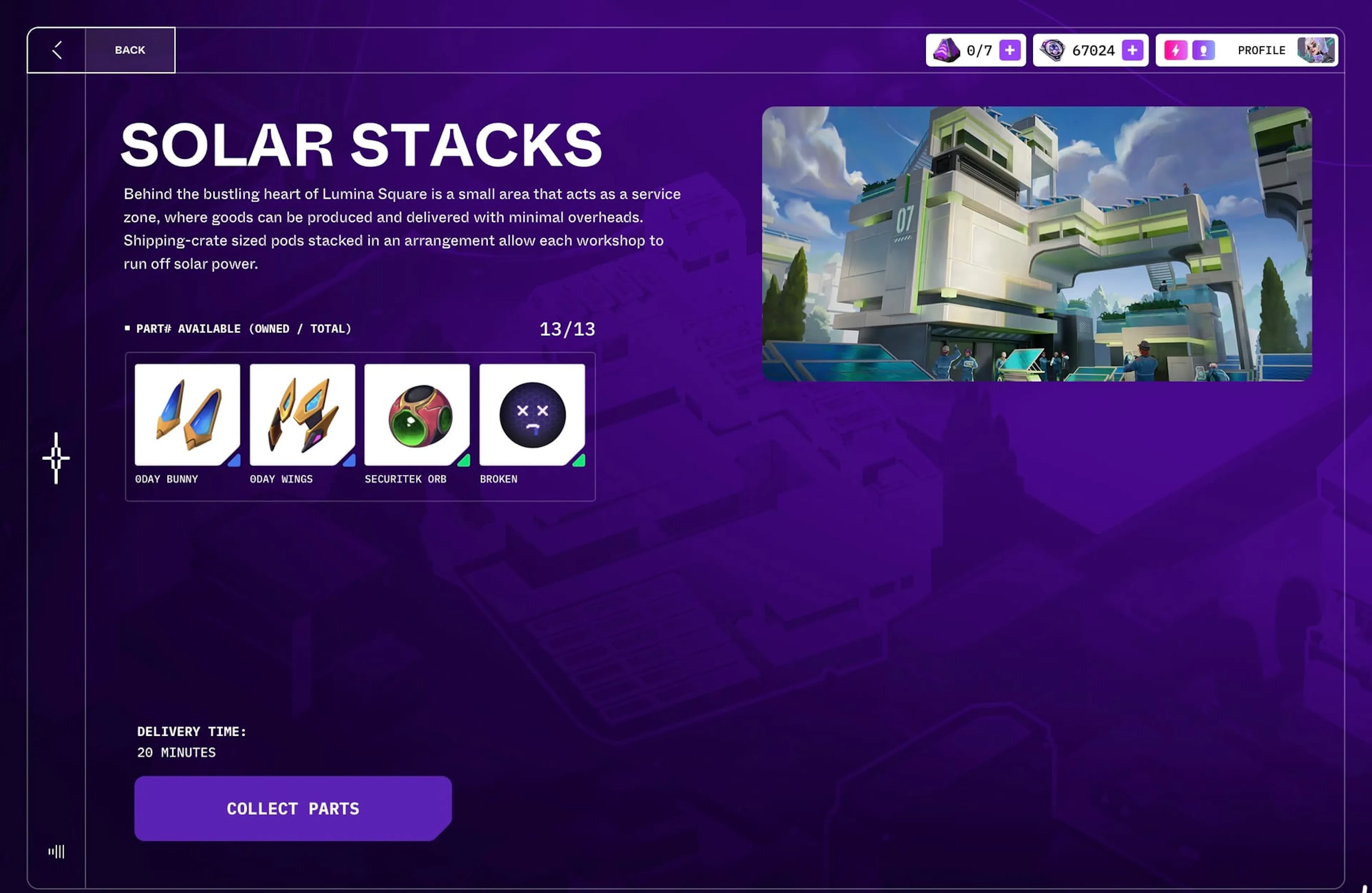 Solar Stack Part Location - KPR New Eden Dreams