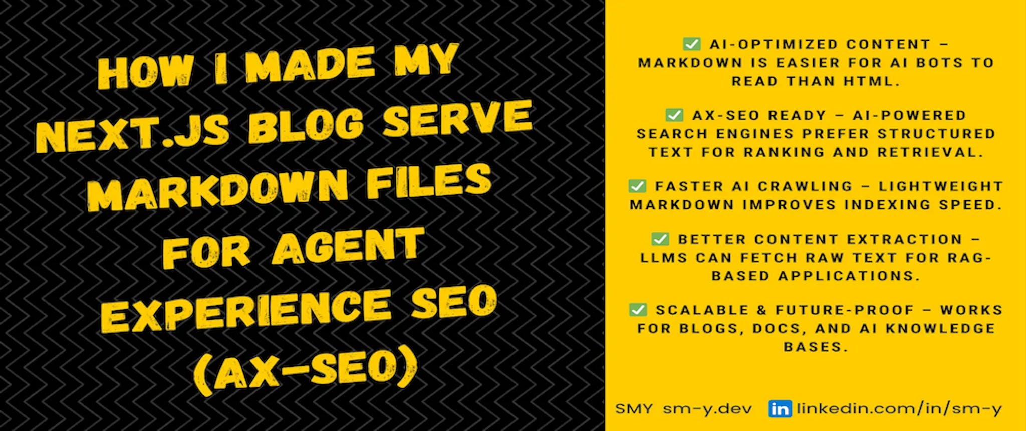 featured image - How I Made My Next.js Blog Serve Markdown Files for Agent Experience SEO (AX-SEO)