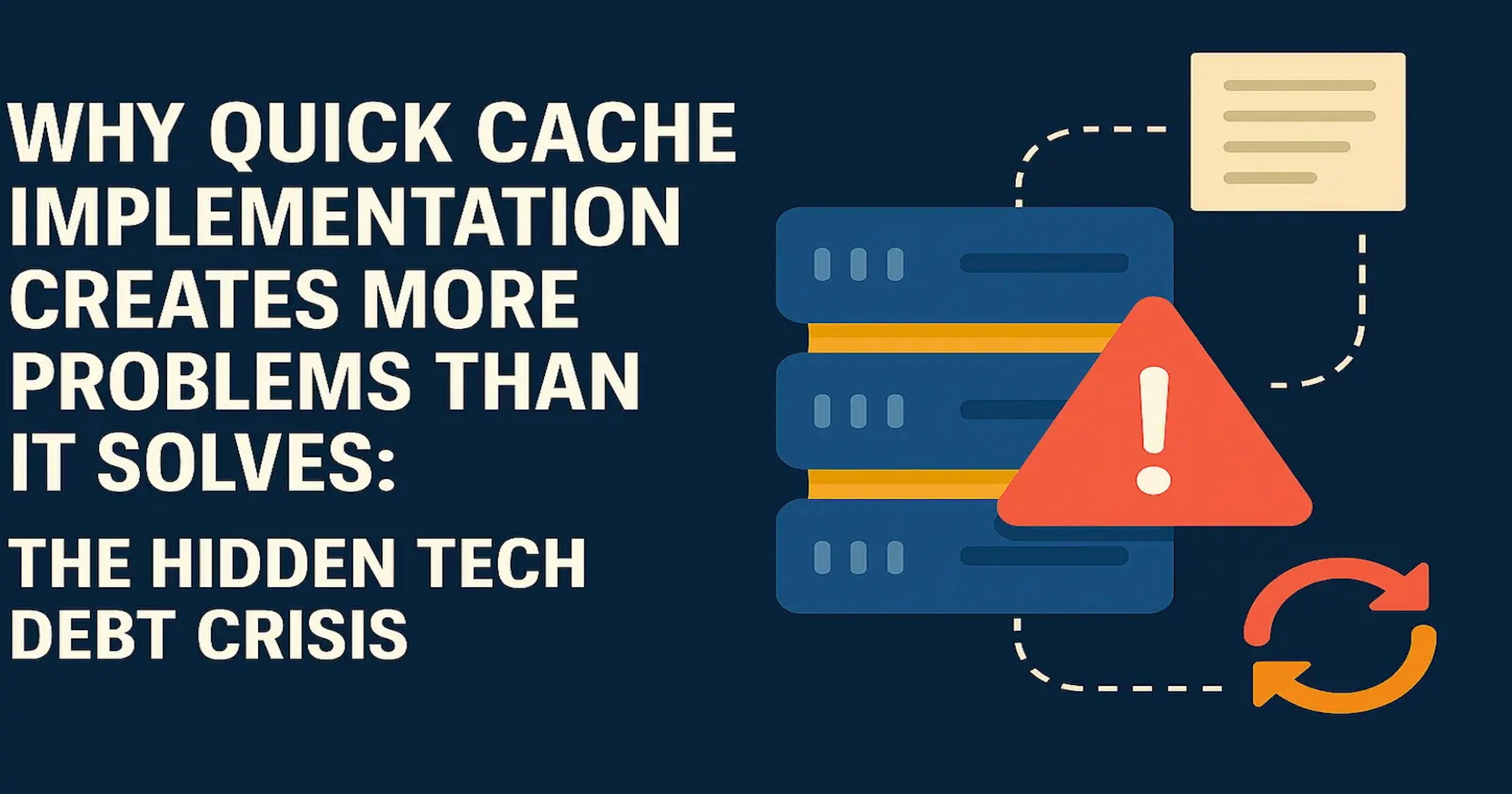 featured image - Why Quick Cache Implementation Creates More Problems Than It Solves: The Hidden Tech Debt Crisis