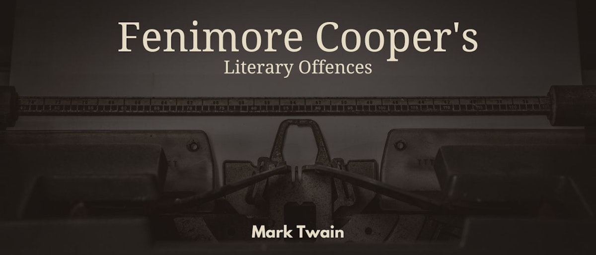 featured image - Fenimore Cooper's Literary Offences
