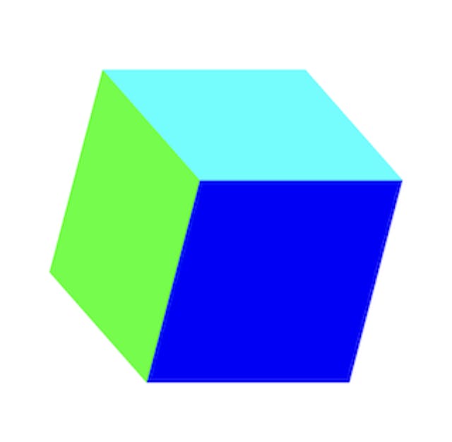 An orthogonally-projected cube