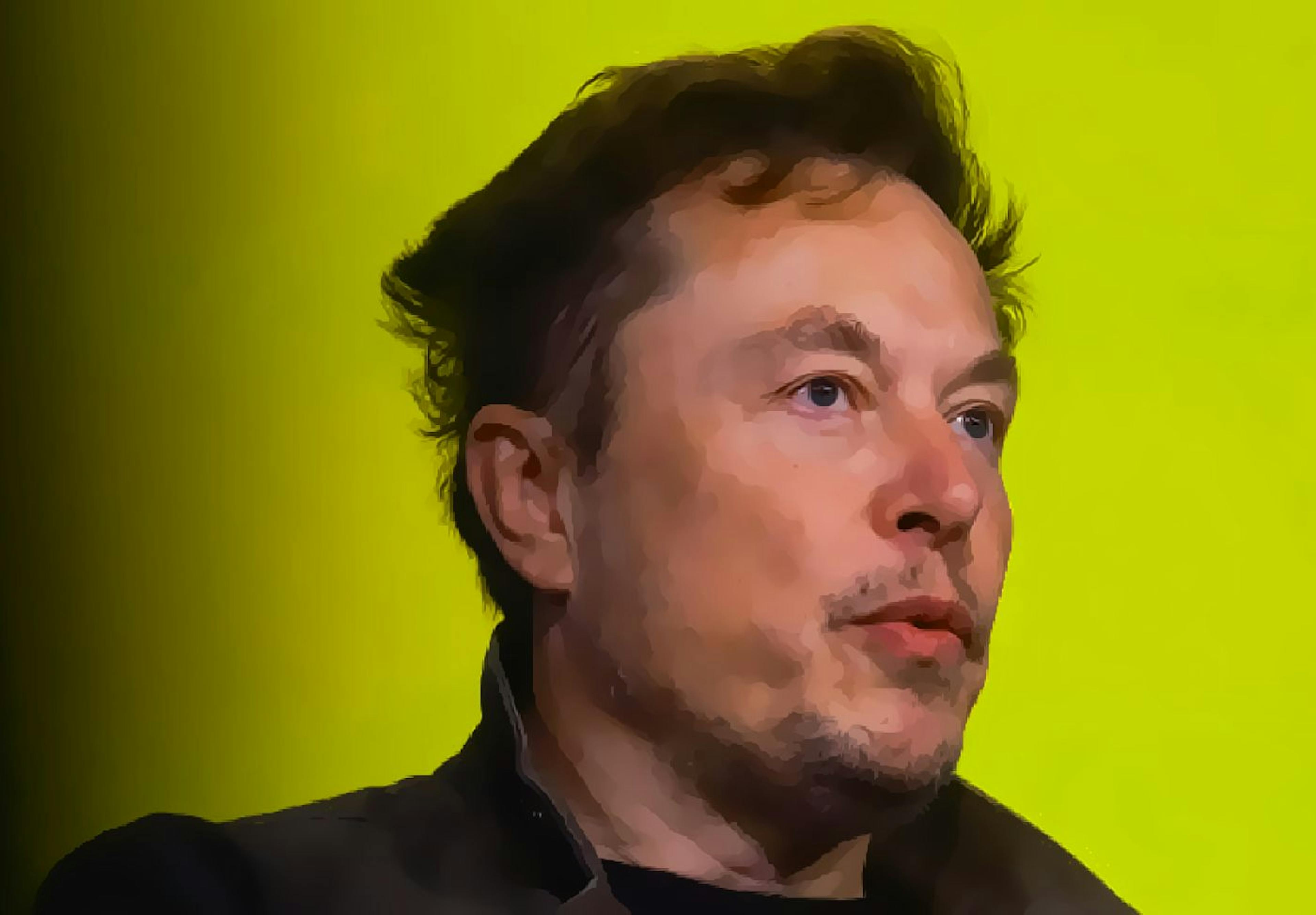 Elon pensive