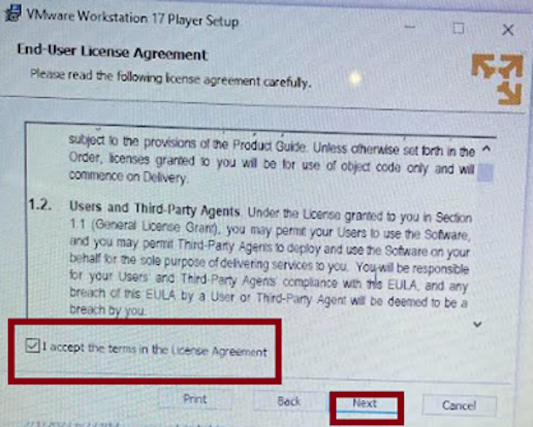 User Agreement Section 