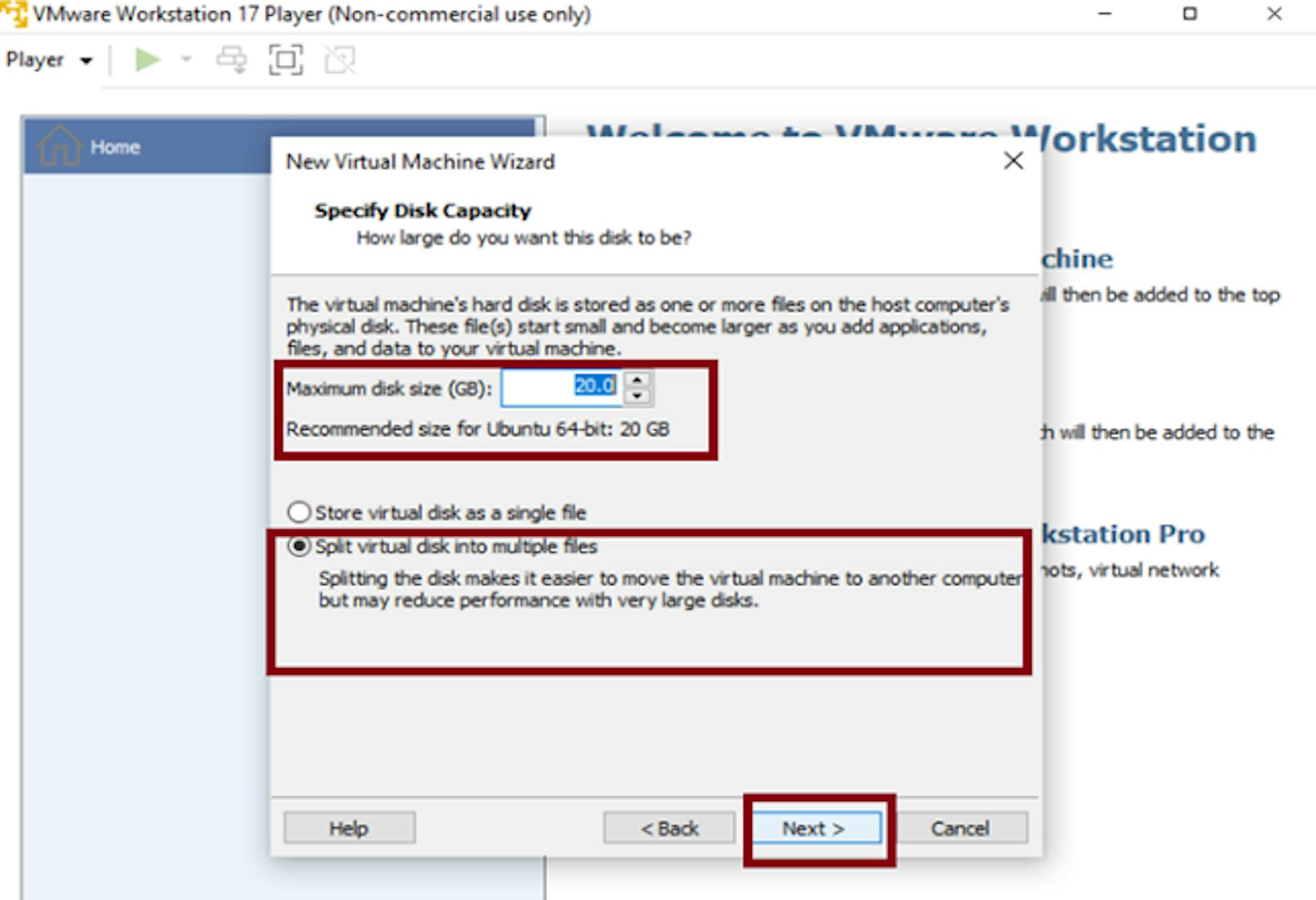 Specifying Disk Capacity 