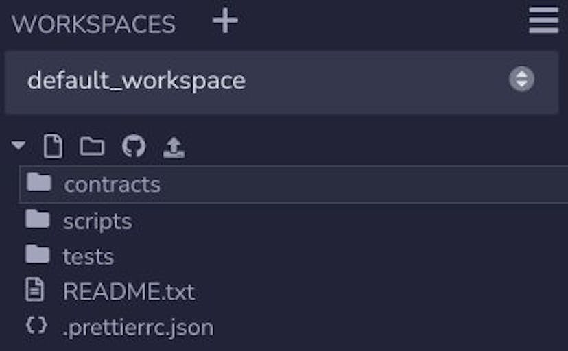 The default workspace