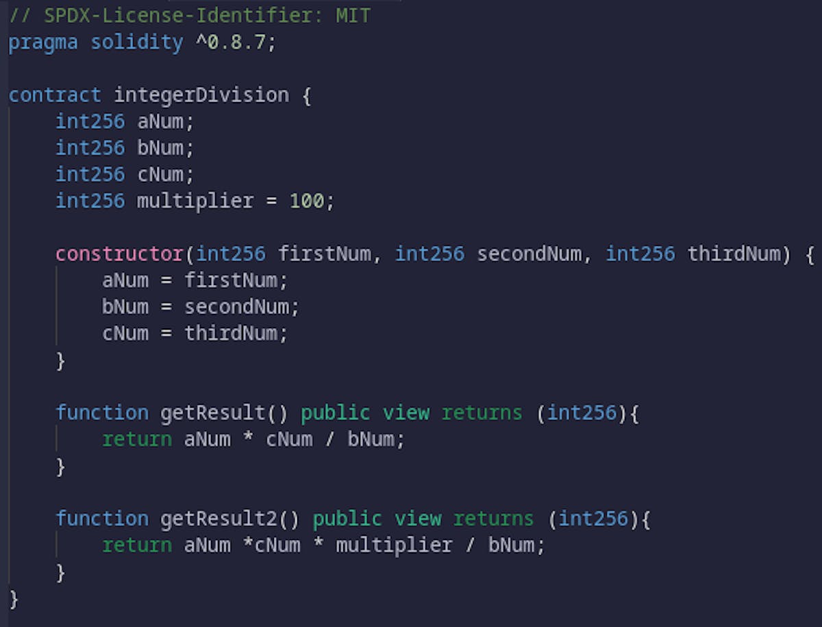 Using a multiplier for signed integers - Smart Contract in Solidity