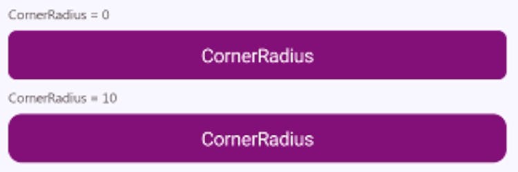 The top one is clearly a CornerRadius larger then 0!