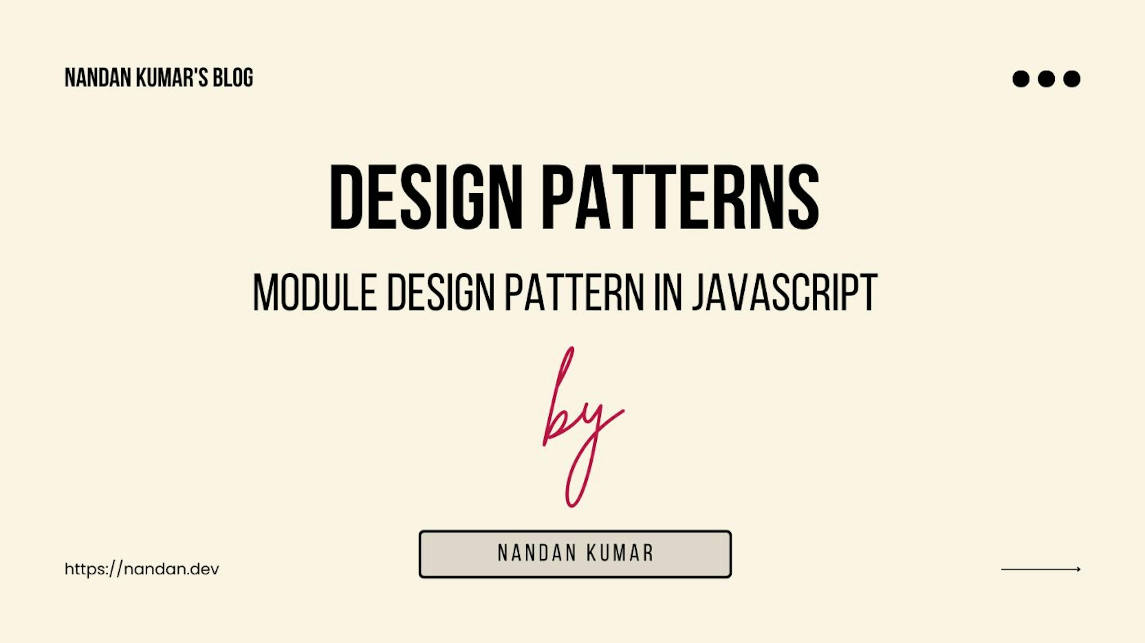featured image - A Quick Module Design Pattern Example in JavaScript