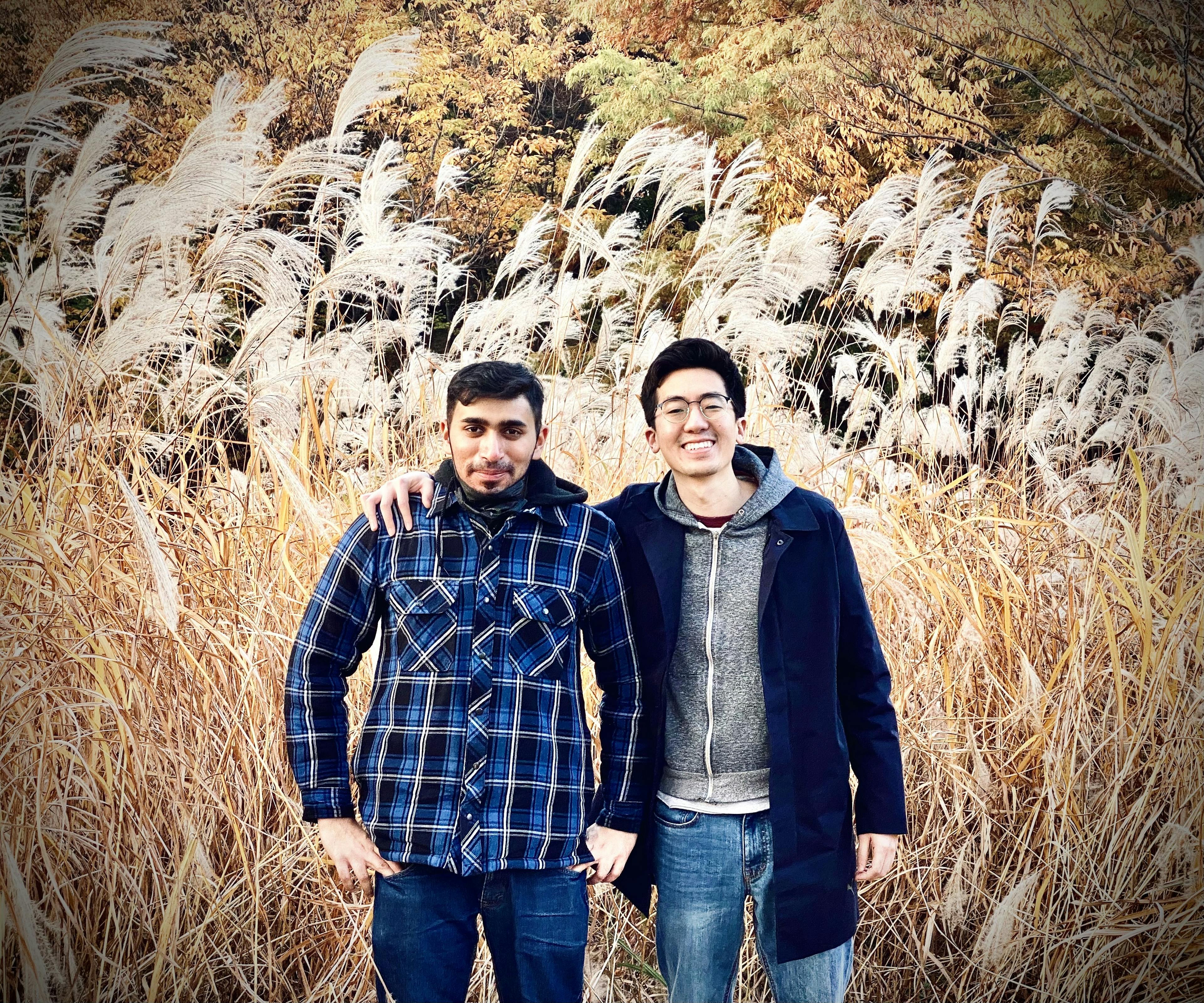 David and Daniyal (2/3 cofounders) in Seoul, South Korea, for the Techstars program in 2020.